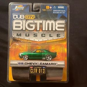 Jada 1:64 Dub City Big Time Muscle ‘69 Chevy Camaro Green Die-cast Car.